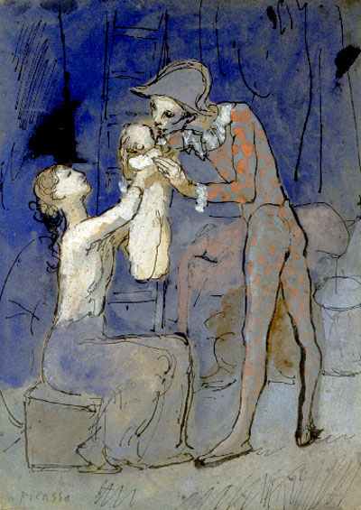 Picasso Harlequin's family 1905